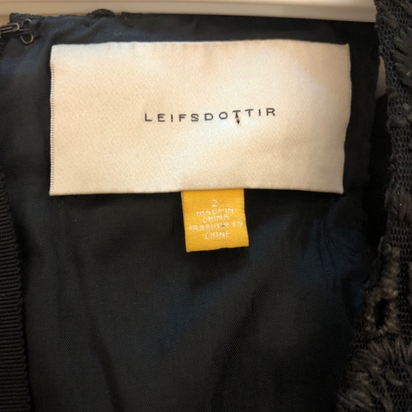 Small Dressy Little Black Lace Designer Leifsdottir Dress - Picture 5 of 6